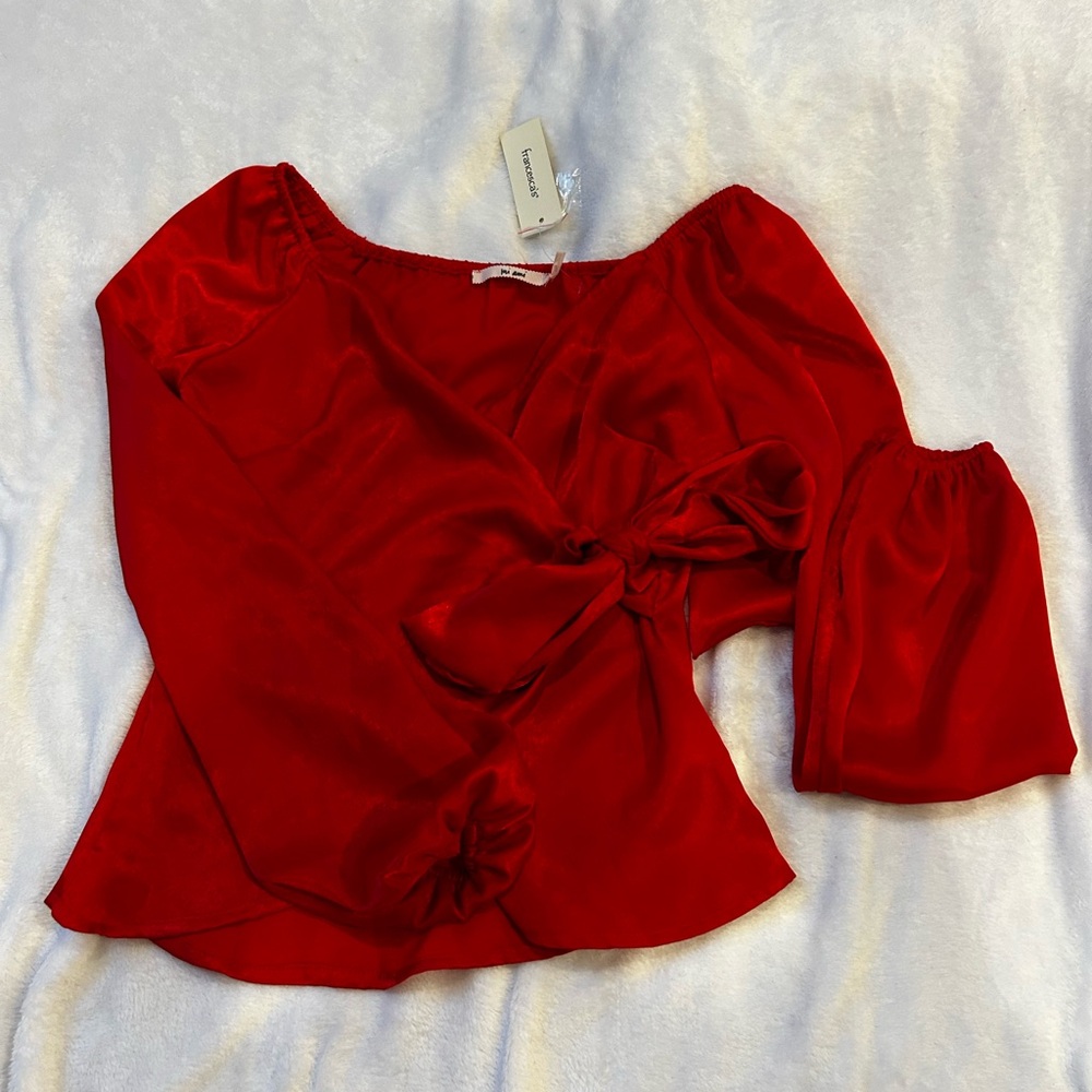 Francesca's Collections Vibrant Red Top